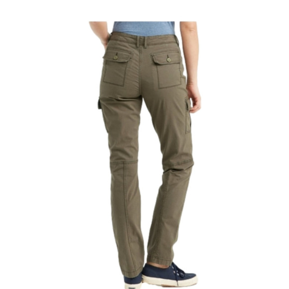 Cargo pants Tan color Pockets Cotton Spandex blend Size 14 L.L.BEAN - Picture 4 of 16